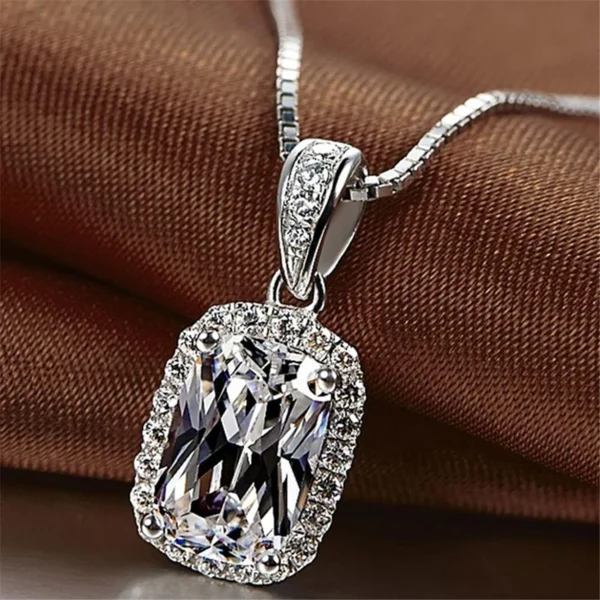Cubic Zirconia Pendant Necklace - Image 2