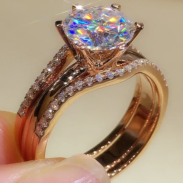 Unique Rose Gold Color Ring - Image 2