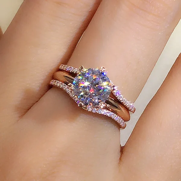 Unique Rose Gold Color Ring - Image 4