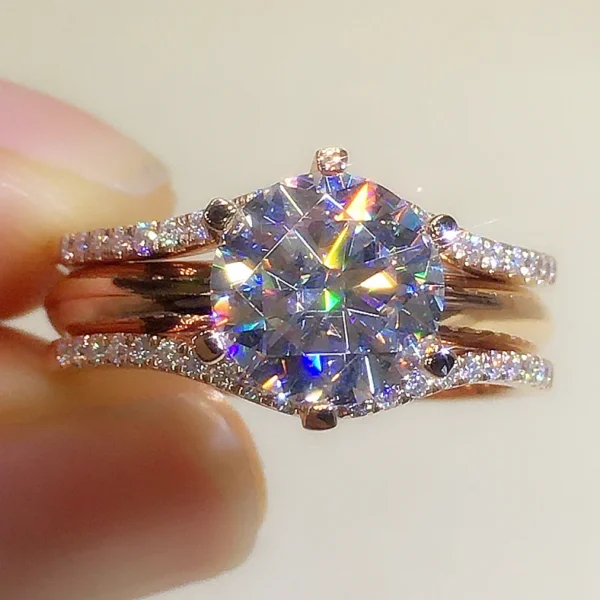 Unique Rose Gold Color Ring - Image 3
