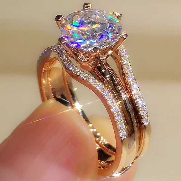 Unique Rose Gold Color Ring